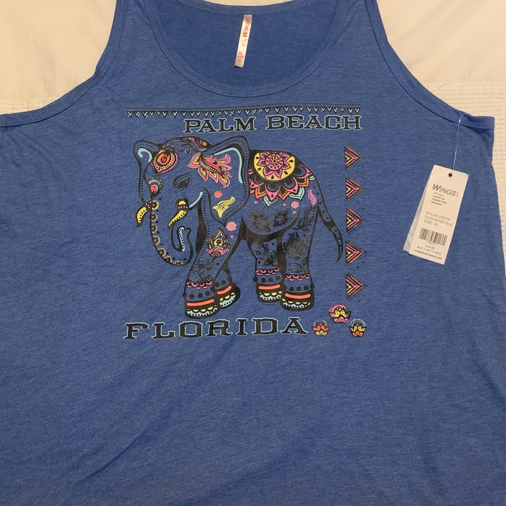 Blue Palm Beach Florida Tank Top